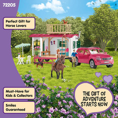 Schleich Horse Club – 113PC Interactive Camping Trip – Car and Camper Caravan Pl