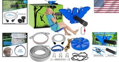 Eco-Friendly 120FT Outdoor Zip Line Kit for Kids & Families – Easy Assembly