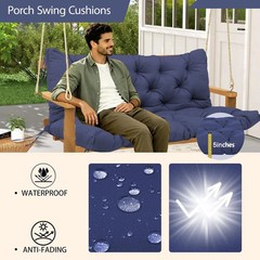 Durable Extra 5″ Thick Waterproof Porch Swing Cushions Outdoor 60 inch Swing Cus