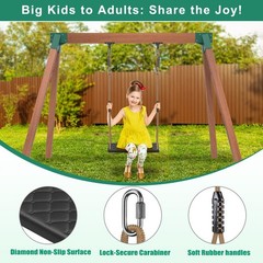 Heavy Duty Swing Set Brackets with 4 Swing Hangers & 2 Swing Seats