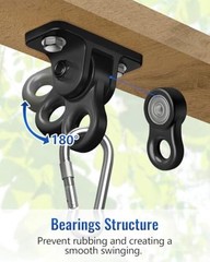 Heavy Duty Swing Hangers Hardware Included-Corrosion Resistant 2 Pack Black