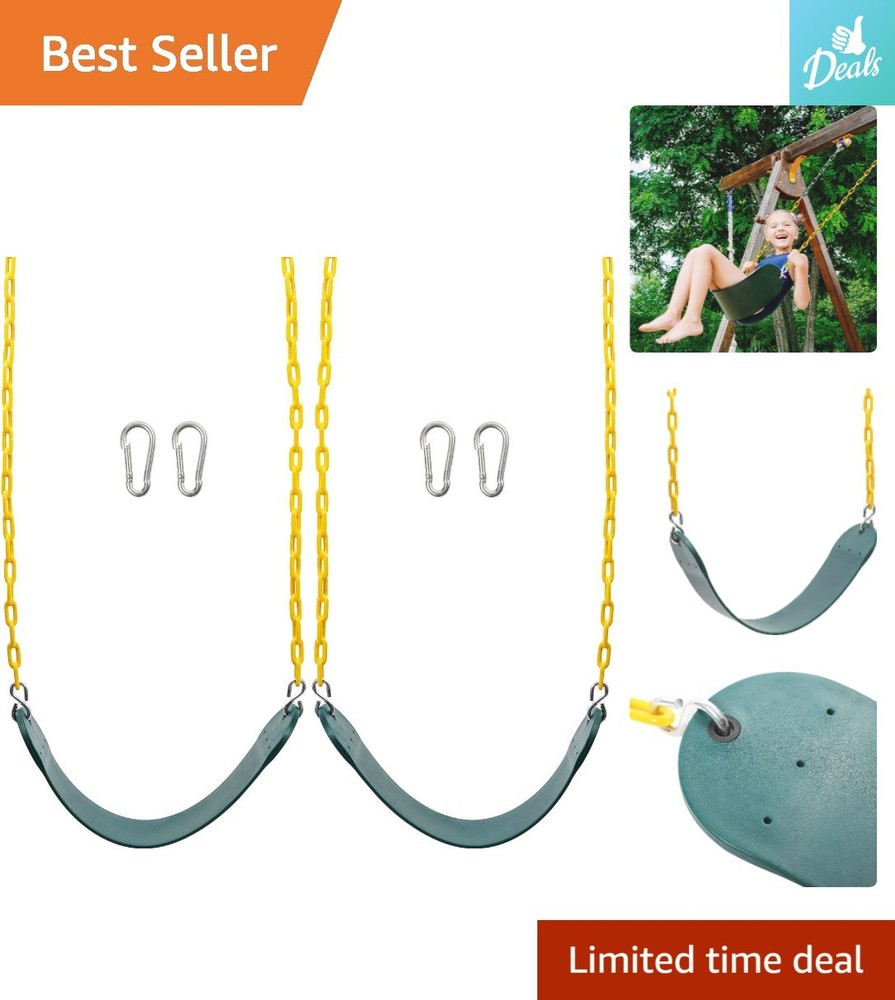 Comfortable EVA Swing Seats – 2PCS Heavy-Duty with Thermoplastic Coated Chains