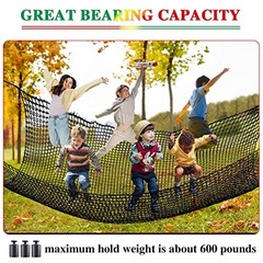 Tongmo Climbing Cargo Net, 6.5′ X 9.8′ Double Layers Playground Safety black