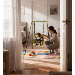 XNS001 Indoor-Outdoor Baby Swing Safety Seat Indoor Outdoor Toddlers Heavy Duty