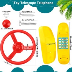 4 Pack Playground Accessories for Kids Outdoor Playground Steering Wheel Pria…