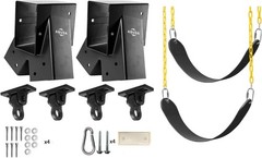 ABUSA Heavy Duty Swing Set Brackets with 2 Seats and Hangers
