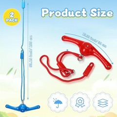 2 Pcs Twister Swing 360° Handle Ninja Accessories Set Adjustable Slackline Attac