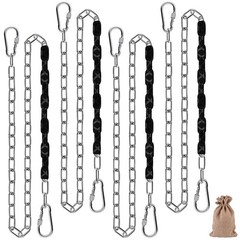 4Pack 84” Stainless Steel Chains Swing Chains 8 Quick Connection Buckles