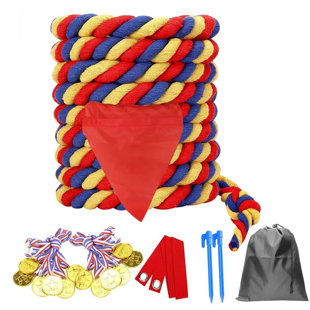 60 Feet Tug of War Rope for Kids and Adults, Outdoor Games Summer Outdoors Ya…