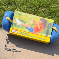 New Little Tikes Blue Swing Set Seat 4205 Yellow Rope Chain Tree Vtg 2003 USA