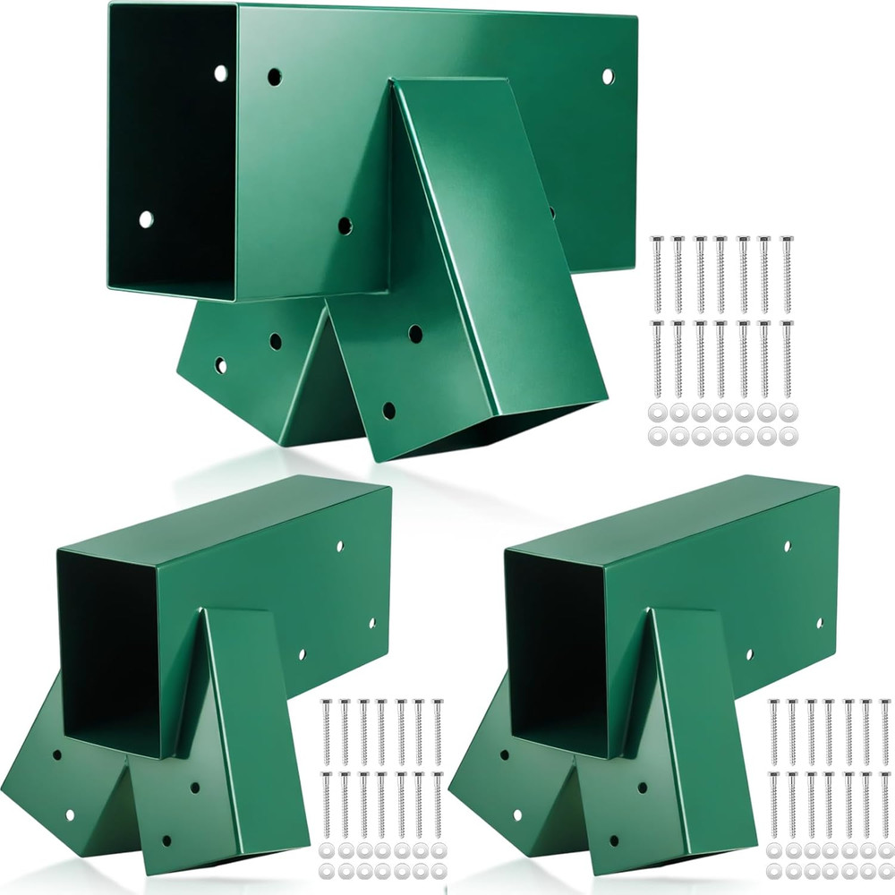 3 Pcs Heavy Duty Swing Set Bracket Kit – 3 A-Frame Hardware for DIY Outdoor Play