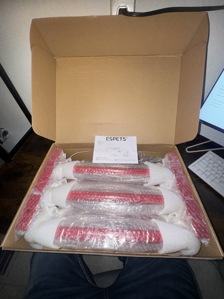 Espets Red Metal Playground Safety Handles Set Of 6 17.2inches X 3.2inches New