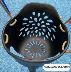 Heavy-Duty High Back Full Bucket Toddler Swing Seat with Locking Carabiners a…