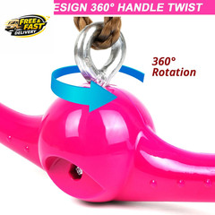 Ninja-Twister Swing Spins Set: Slackline Attachments – 360° Handle Twist-Spin Fl