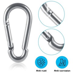 4PCS 39″ (3.3 ft) Hanging Chair Chain Kit with 8 Carabiners, 440LB Capacity S…