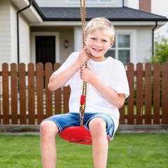 Outdoor Hanging Disc Swing, Hanging Disc Swing for Playground Garden 60kg/132lbs