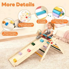 Toddler Climbing Toys and Play Structure Indoor,9-in-1Wooden Montessori Climbing