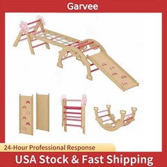 For 1-3 Years Old Baby Kids Indoor Play This Pink Triangle Set Wood Jungle Gym A