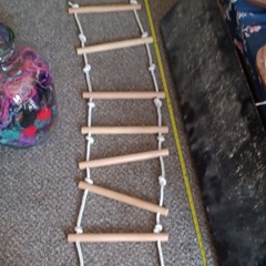 Wooden Rope Climbing Ladder for Swing Set Playground, Ages 4+, 4-11 Years