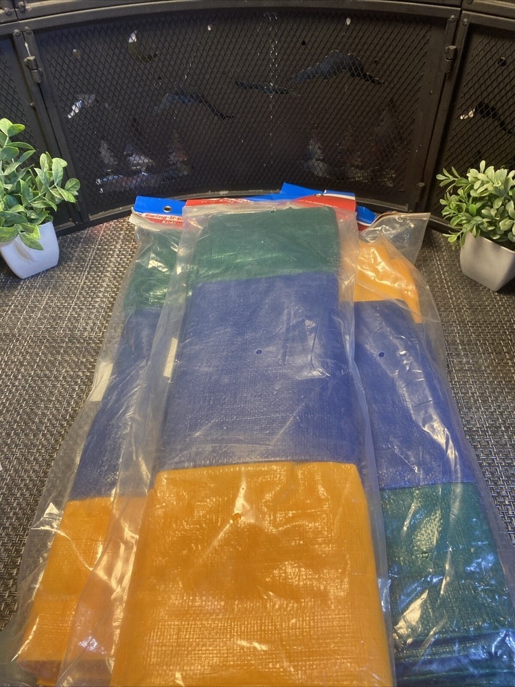 3 QTY! CANOPY KIT TARP NEW 52″ X 90″ SWING N SLIDE Kids Swing Set Parts