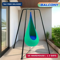 Sensory Swing Stand Frame with Pod Chair and Swing Set Kid Heavy Duty Metal Swin