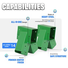 Brand New 1-2-3 A-Frame 2 Brackets for Swing Set with All Hardware