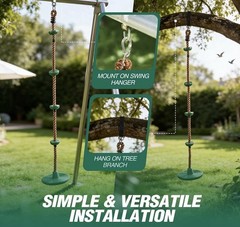 REDCAMP Climbing Rope Disc Tree Swing Heavy Duty Kids Adults w/ Straps Hooks