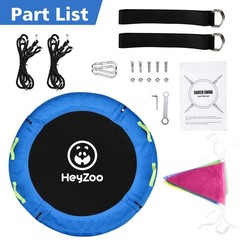 48 inch Tree Swing, Larger Saucer Flying Swing for Whole Family, 900lbs Weigh…