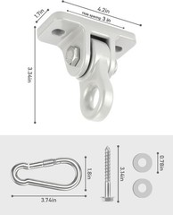 Heavy Duty Porch Swing Hangers Kit Swing Hardware Hooks | Aluminum alloy