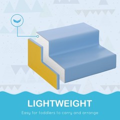 Lightweight Foam Building Blocks 19.75×19.75×9.75in Educational Play Set