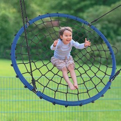 45″ 750lbs Spider Web Tree Swing for Kids & Adults, Outdoor Steel Frame Sauce…