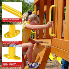 17.3 Inch Safety Playground Handles Metal Indoor Outdoor Climbing Monkey Bars Sw