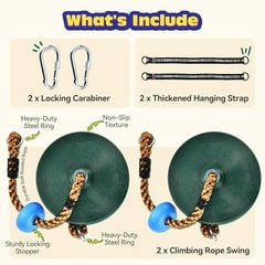 Connectable Tree 2 Pack Connectable Swing (2 Green Large + 2 Blue Small Disc)