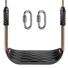 Plastic Swing Seat, Non Slip Tree Swing Set with Adjustable Rope & 2 Carabiners