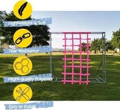 CL CLC Military Climbing Net – Playground Play Safety Net, Rope Ladder, Jungle