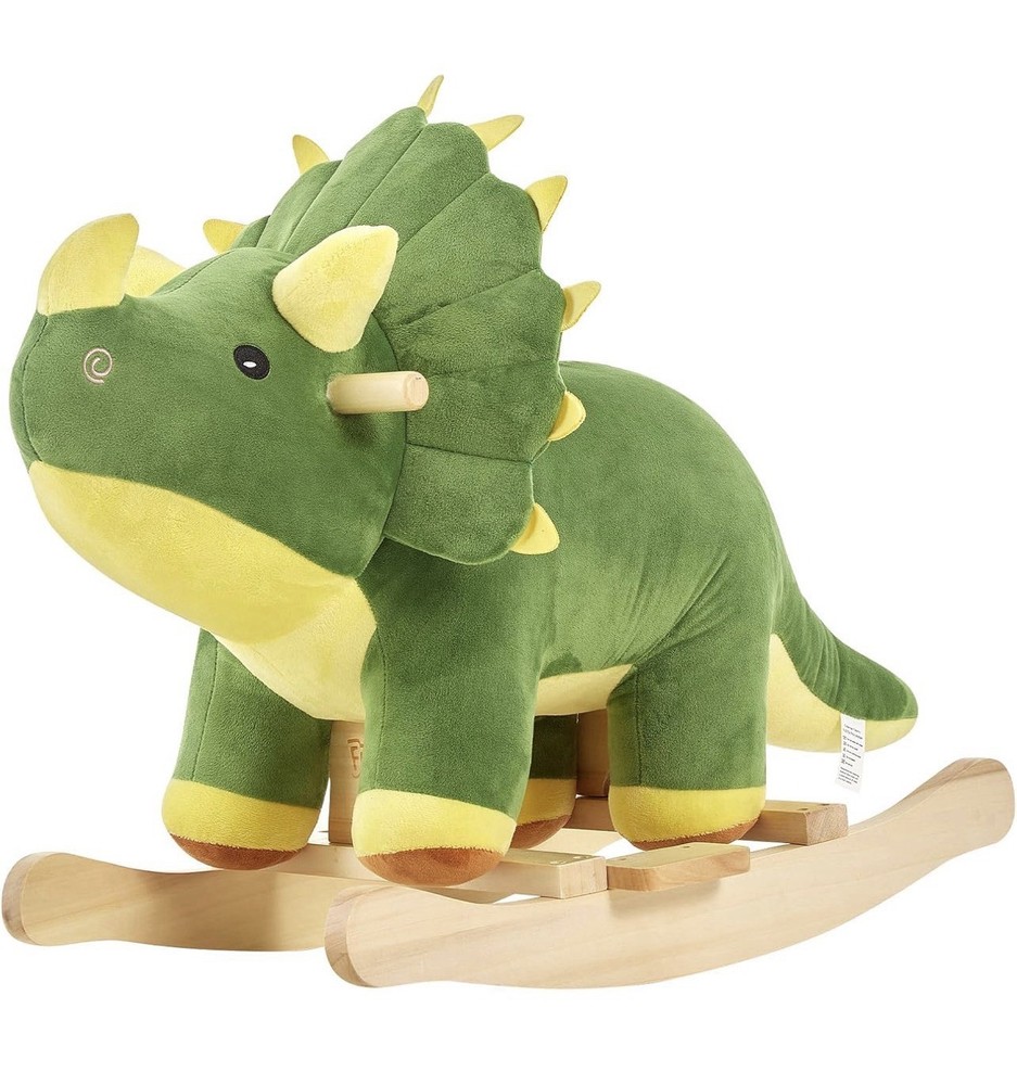 FUNLIO Dinosaur Baby Rocking Horse for Toddlers 1-3 Years Triceratops Rocking