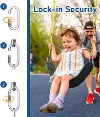 Easy-to-Install Heavy-Duty Swing Seat with 66″ Chains for Kids’ Playgrounds