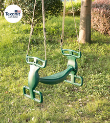 Outdoor Swingset Plastic Double Glider Playground Patio 2 Person Kids Fun Swing,