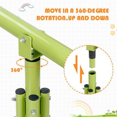 Teeter Totter Sit and Spin Seesaw Heavy-Duty 360° Rotating Kids Outdoor Toys