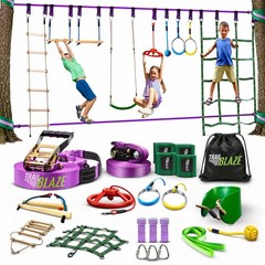 Ninja Warrior Obstacle Course for Kids – Ultimate Outdoor Fun 2×55 Ft Ninja S…
