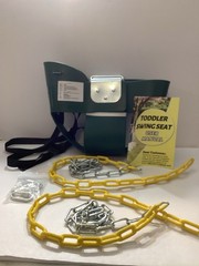 Toddler Swing Seat High Back Green Bucket Seat 3 Point Seat Belt For Safety