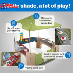 Step2 All around Playtime Patio with Canopy Playset – Shaded Outdoor Playhouse f