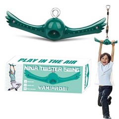 YAMIPROBI Swing Spins Set: 360° Handle Twist-Spin Flips Toy – Slackline Green