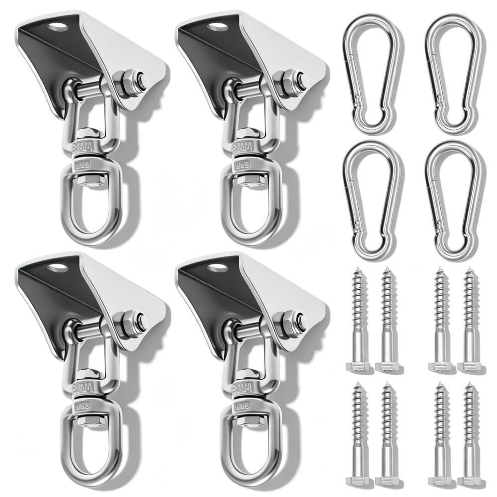 4Pcs Heavy Duty Swing Hangers Kit,304 Stainless Steel,1000 LBS Load Capacity,…