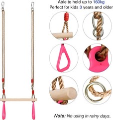 Kids Trapeze Bar with Gym Rings – Heavy-Duty & Adjustable for Endless Adventures