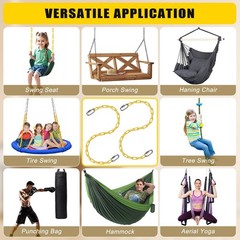 2Pcs 60″ Heavy Duty Hanging Chains with Carabiners 1000 LBs Capacity Swing Ch…
