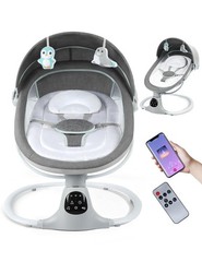Electric Baby Swing for Infants to Toddler, Portable Swing Baby Rocker with 5…