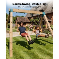 Uimoso Heavy-Duty A-Frame Swing Set Brackets with Seats and 4 Hangers