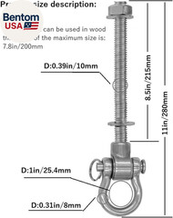 Set of 6 Permanent Antirust Heavy Duty Swing Hangers 180° Bearing Swing 1500 LB