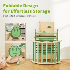 Pikler Triangle Climbing Set, 7-in-1 Foldable Wooden Toddler Climbing Toys Set